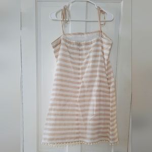 J crew sundress m beige cream
